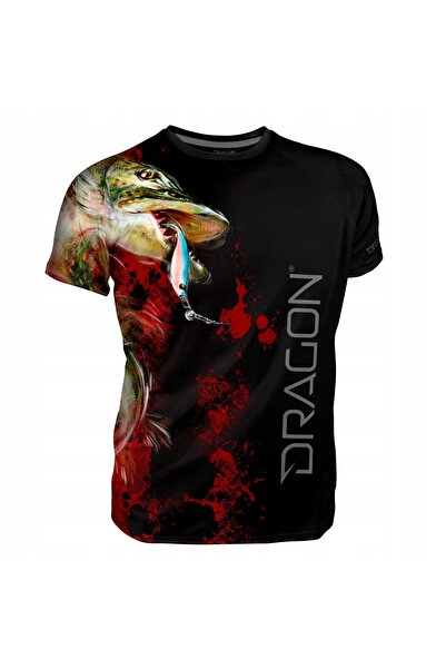 Dragon Tricou Okon S negru-roșu