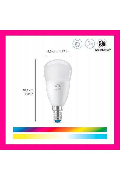 NO BRAND Bec LED inteligent E14 RGB WiFi Bluetooth, cu schimbare de culoare, ...