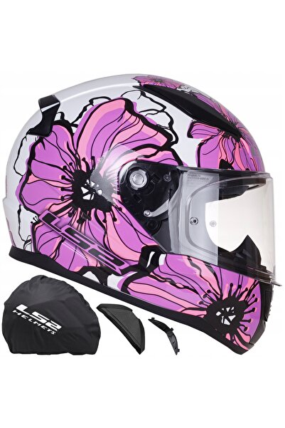 NO BRAND Casca integrala LS2 FF353 Rapid II roz Poppy omologare ECE 22.06