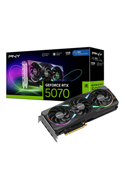 PNY GeForce RTX 5070 ARGB Triple Fan - 12 GB GDDR 7 VRAM - Graphics Card