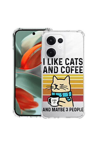 bestcase ®   Αντικραδασμική Θήκη Husa για OPPO Reno15F / FS, Γάτες και Καφές,...