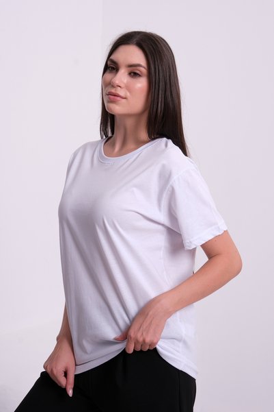 COTTONLAB Women's 100% Premium Cotton Soft Textured Anti-Sweat Crew Neck T-Shirt