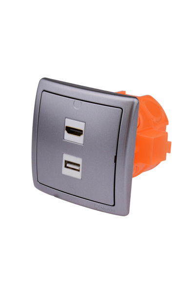 simonk Priză de perete încastrată cu 1 USB și 1 HDMI