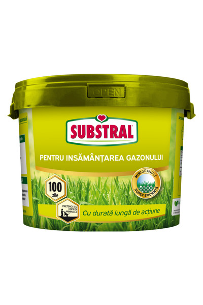 Substral Îngrășământ de gazon de lungă durată 100 de zile pentru semănat gazo...