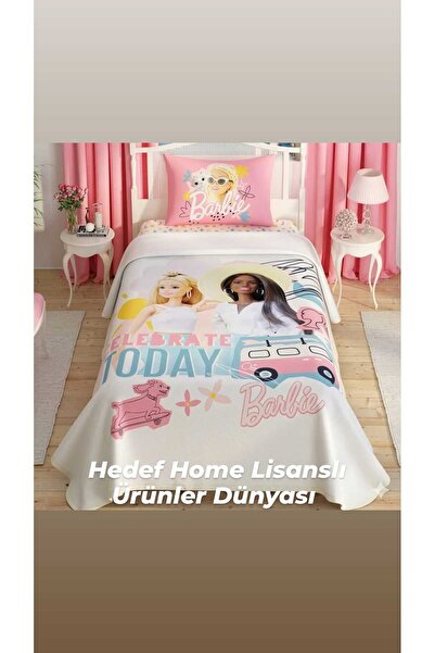 HDFLİS TAÇ Lisanslı Barbie Celebration Pike Takımı (120x200 Fitted Çarşaflı) ...