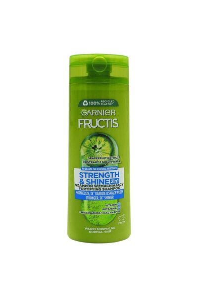 Garnier Fructis Șampon, Fructis, 400 ml 2 în 1 Forță și Strălucire