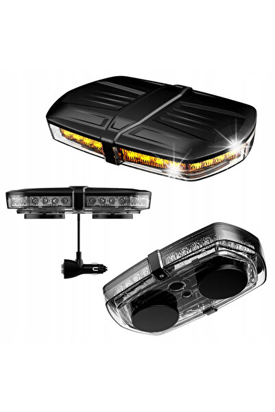 NO BRAND Bară luminoasă de avertizare LED R65 R10 237x145x45 magnet 23W LEDx3...