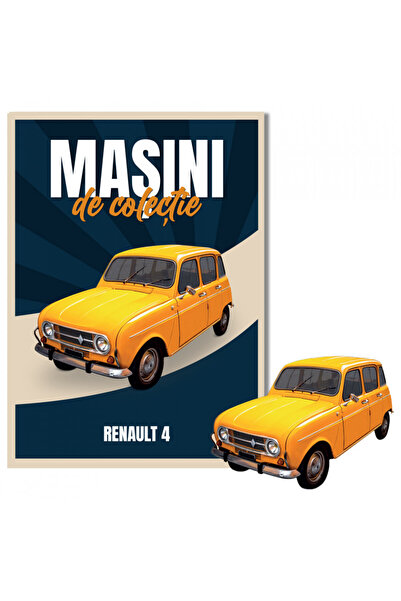 WELLY Sigilat- Renault 4 - Nr. 9 - Mașini de Colecție 2023- Scara 1/60