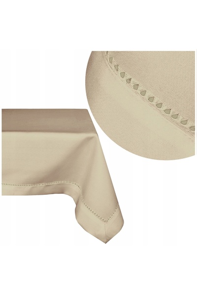 NO BRAND Față de masă elegantă cu Merежeka 140X140 Bej