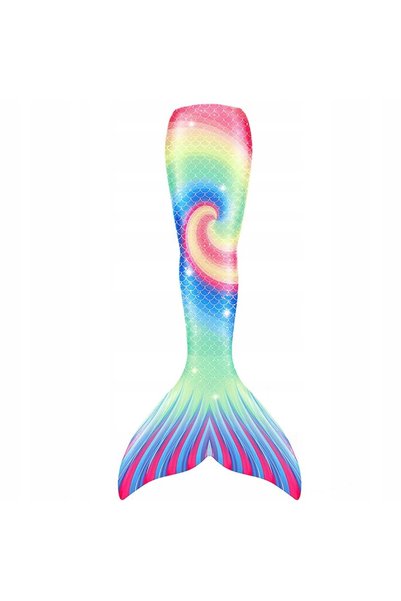 NO BRAND Costum de baie Sirenă Flacără, Costum de sirenă 5 în 1, 146-152 cm