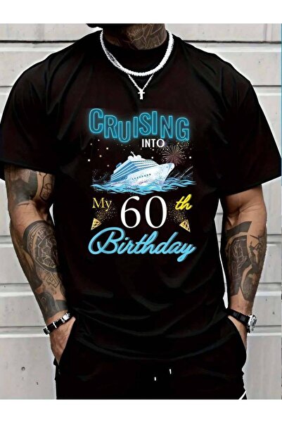 799 100% Cotton Cruising Into My 60th Birthday 60 Year Old Cruise Party T-Shi...