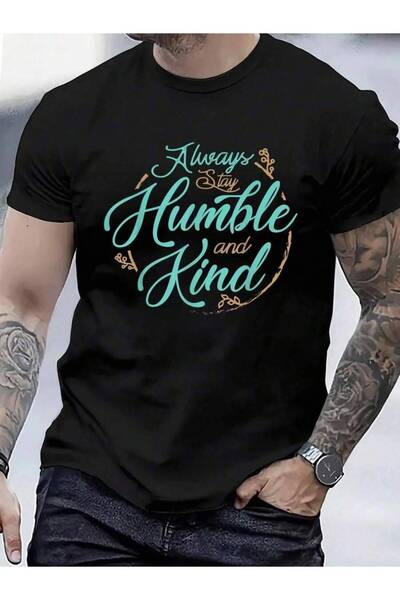 Astogria13 تي شيرت من القطن بنسبة 100% بطبعة "Always Stay Humble And Kind Abo...