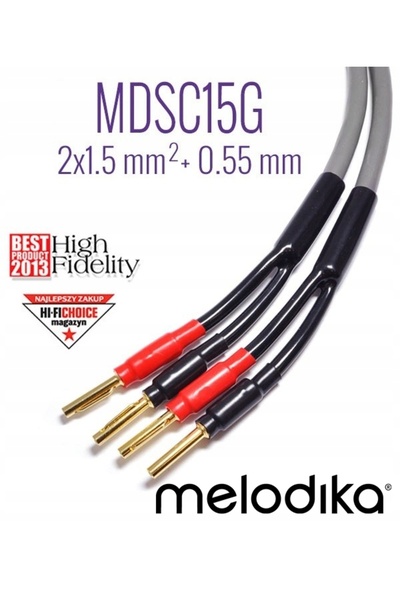 NO BRAND Melodika Mdsc1550G Cabluri pentru boxe Gunmetal OFC 4N 5m Pereche