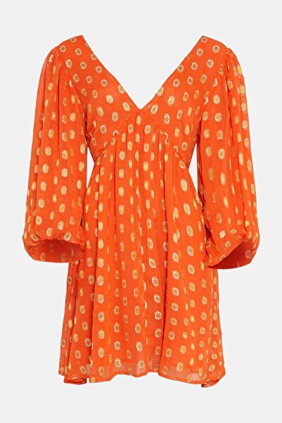 NO BRAND Rochie Portocalie Mini Warehouse 40