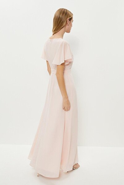 NO BRAND Rochie maxi roz cu curea Coast 40