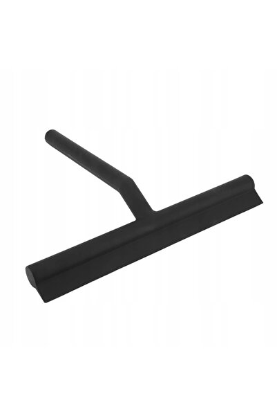NO BRAND Racletă de silicon pentru geamuri și oglinzi cu mâner, neagră, pentr...