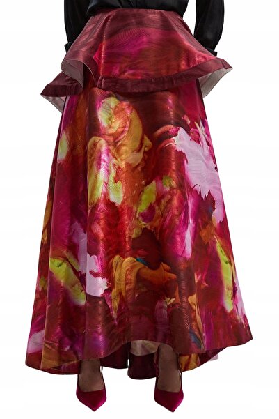 NO BRAND Fustă maxi multicoloră, texturată, lucioasă Karen Millen 42