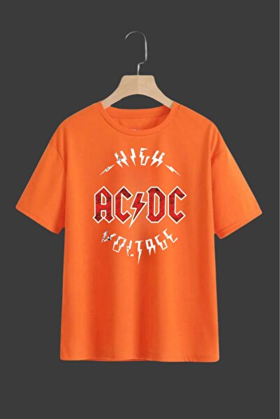 H&GHAMLEGİYİM Unisex AC&DC Printed Oversize T-shirt