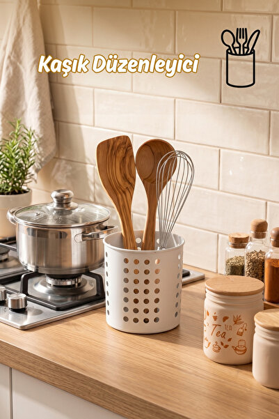 Porsima KP-165-1 Tezgah Üstü Dik Kaşıklık Bıçaklık Düzenleyici Organizer Mutf...