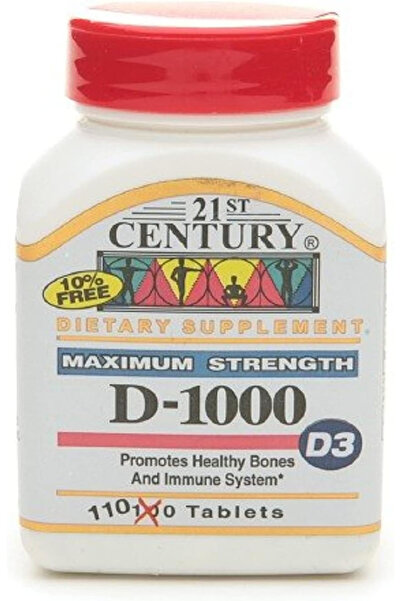 21st Century D-1000 Maximum Strength D3 - 110 Tablets