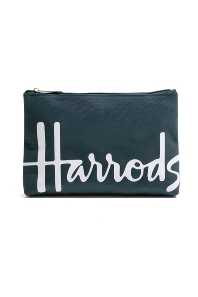 Harrods حقيبة مستلزمات متنوعة - مصنوعة من القماش بجودة عالية - لون زيتي - بشع...