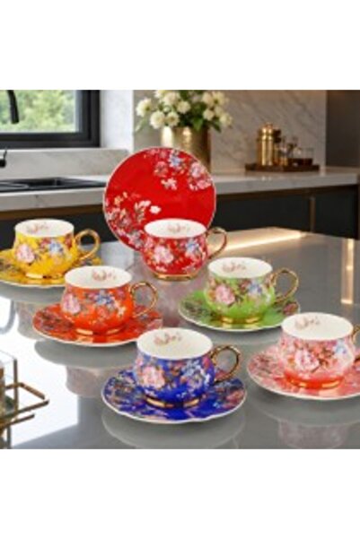 Kosova Lıa 6-Person Porcelain Cup Set 90 ml