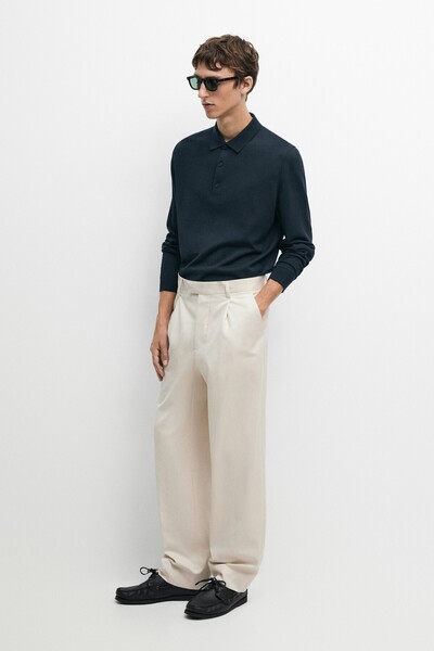 Massimo Dutti %100 pamuklu pensli pantolon