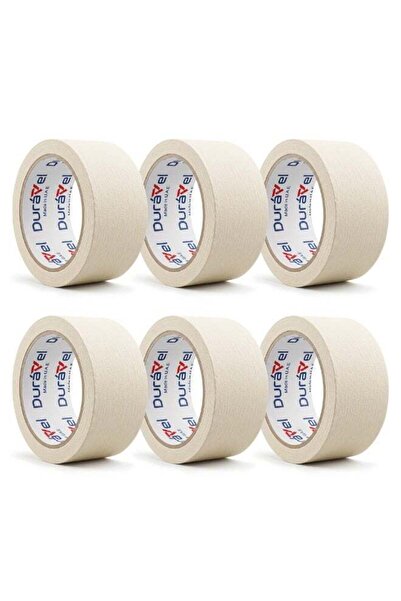 Duravel Pack Of 6 Premium Masking Tape 2Inch X 27Yards General Purpose Paper ...