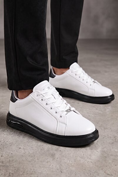 W WİPPER Men's Gel Sole Extra Comfortable Daily Sports Shoes Thick Sole Lace-...