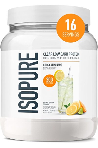 Isopure Clear Whey Isolate Protein Powder, Lactose Free, Gluten Free, Natural...