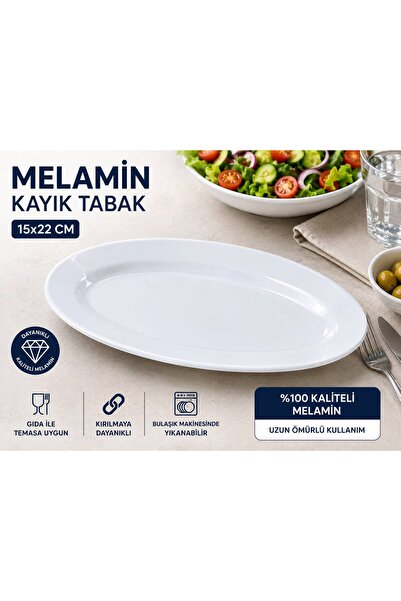 BİZ ZÜCCACİYE Melamine Kayık Plate 15X22 cm