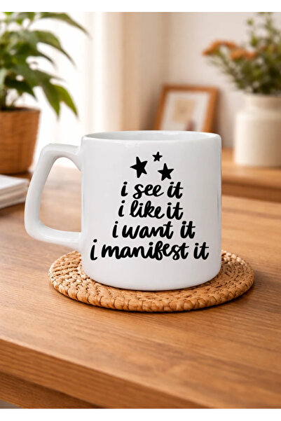 Eylül Design English Motto Series Printed Special Design Mug Cup Luxury Coffe...