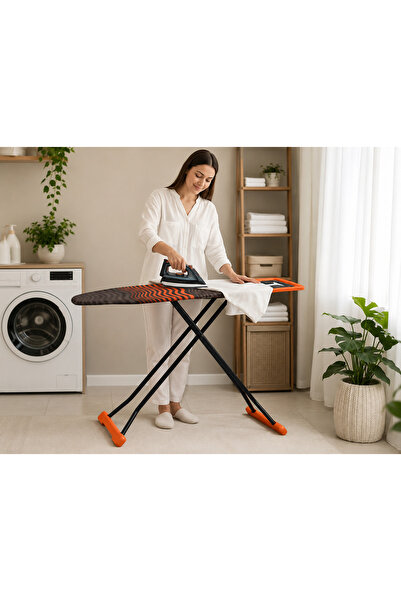 lavella Nisa Katlanabilir Ütü Masası 43x123 cm Desenli Isıya Dayanıklı Kumaşlı
