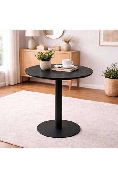 N.zone Luxury Round Table with Marble Top and Metal Base – Elegant Modern Des...