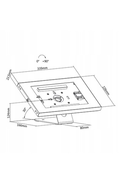 Maclean Suport publicitar pentru tabletă 9,7-11 " de birou, montabil pe peret...