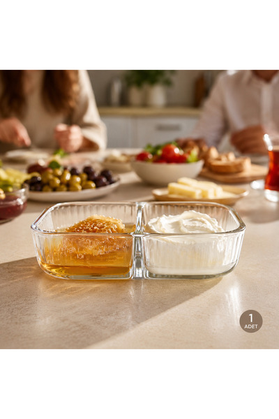 EVORRA LİVİNG Breakfast and Presentation Container with Glass Compartments | ...
