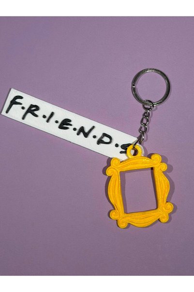 Lucylund Breloc cu cadru galben tematic Friends și accesoriu pentru geantă