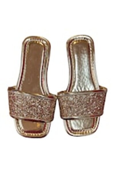 OEM Papuci fete, rose gold, cu sclipici, 31EU