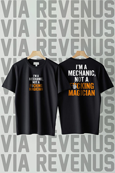 Vordevia I'M a Mechanic Front and Back Printed Loose Fit 100% Cotton Unisex T...