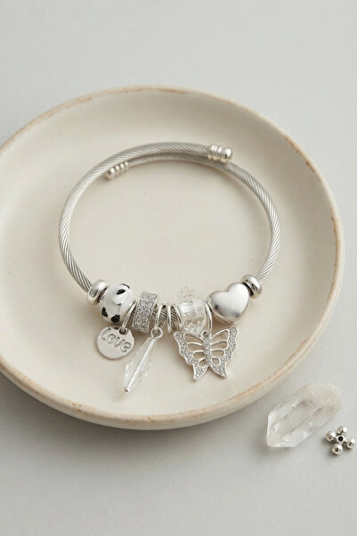 callerrons accessories Bracelet with Stone Butterfly and White Charm - Ebj260...