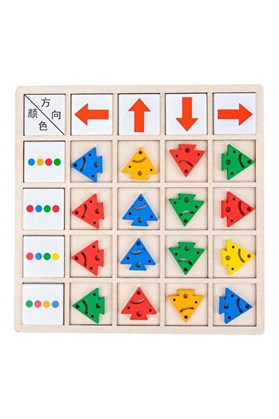 Thoth for Publishing and Distribution Wooden Color and Direction Matching Game for Children |   Educational Sensory and Logical Game |   Activity for the Development of Cognitive Abilities |   Suitable for Children Aged 3 and Above