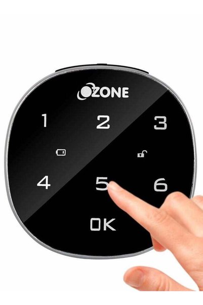 ozone OZFL-401-PW (Black) | RFID Lock | Compact Round | Handy | Access, RFID Locking System | Smart Furniture Lock (Black) (Password)