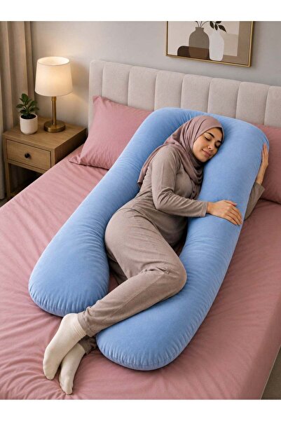 Generic وسادة أفراس على شكل حرف U للجسم بالكامل، وسادة دعم مريحة للحمل والنوم...