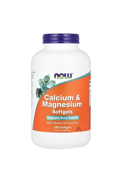 Now Foods Calcium & Magnesium Softgels with Vitamin D-3 and Zinc 240 Softgels