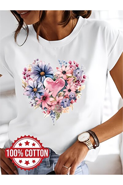 puolikuu Unisex Comfortable Fit Tshrit Printed Tshirt