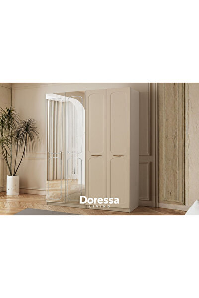 Doressa Living Ravon 4 Kapılı Aynalı Gardırop