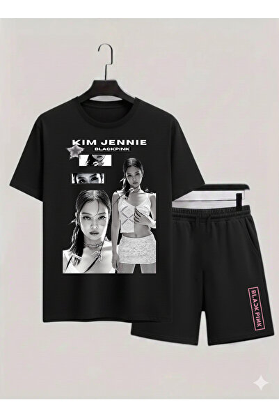 MAGORS Jennie from Blackpink K-Pop Printed Cotton Short Sleeved Children's Ts...