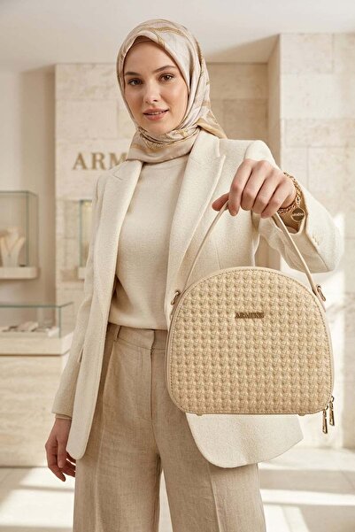 Armine 408-26Y Women's Shoulder Bag Cream