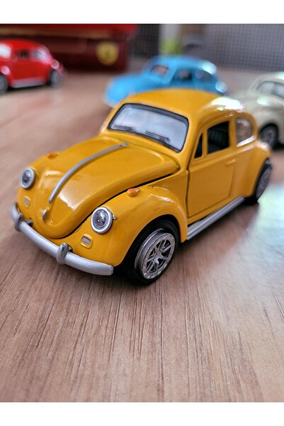 farddad Sarı Metal Diecast Klasik Vosvos Oyuncak Araba, Çek Bırak Mekanizmalı...