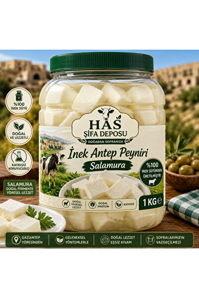 Has Şifa Deposu Tam Yağlı Salamura İnek Antep Peyniri Net 1 kg